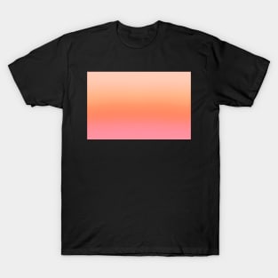 Back to School Pink and Coral Horizontal Gradient Pattern T-Shirt